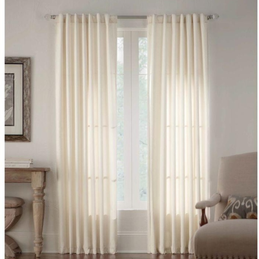 Pair of Semi-Opaque Ivory Monaco Thermal Foam Back